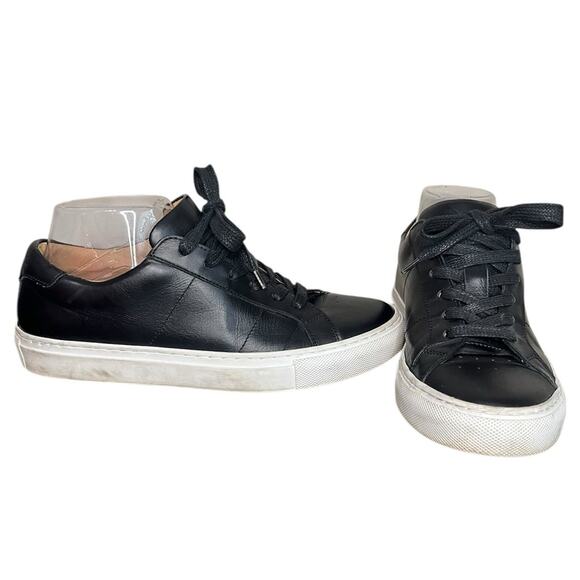 GREATS Brooklyn‎ Royal Nero Leather Low Top Made in Italy Sneaker Men’s Size 8 - Picture 3 of 7